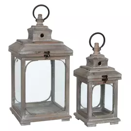 Подсвечник Edelman Lantern коричневый 16х16х35 см