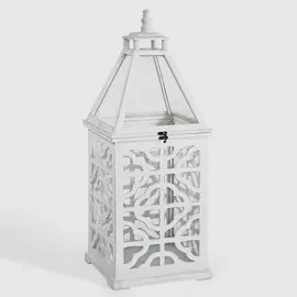 Подсвечник-фонарь Ad trend большой белый, 30х30х77 см