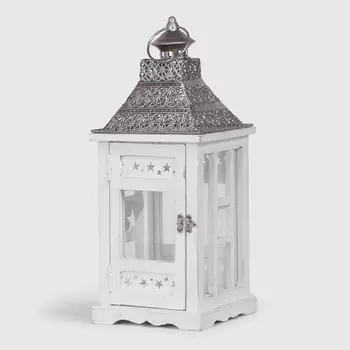 Подсвечник-фонарь Boltze deco Kubino 18x18x45 см белый