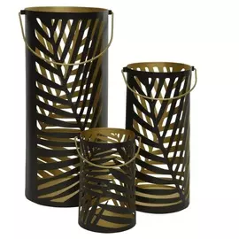 Подсвечник-фонарь Kaemingk обиход лист пальмы 20x44.5 см