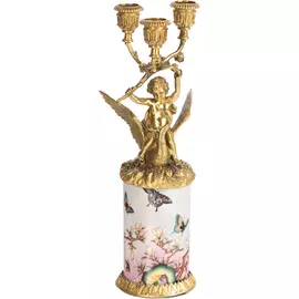 Подсвечник Glasar с ангелом 13х10х31 см