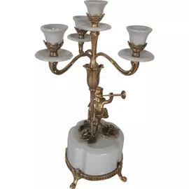 Подсвечник Glasar с ангелом 17х17х31 см