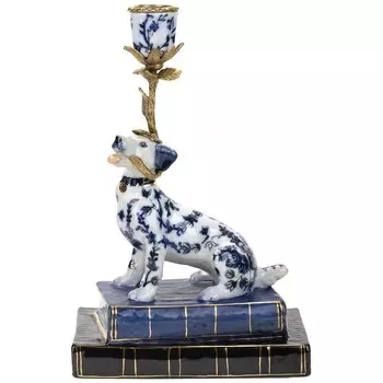 Подсвечник Glasar собачка смотрит влево 17х11х26 см (F1349EH/2/QEN396G)