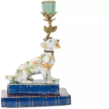 Подсвечник Glasar собачка смотрит вправо 17х11х26 см (F1349EH/1/H0036E)