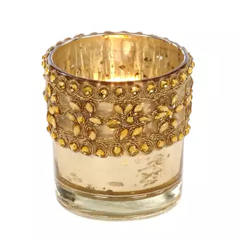 Подсвечник Goodwill deco Flower золотой 8 см