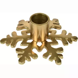 Подсвечник Koopman снежинка 11х11х4 см золото