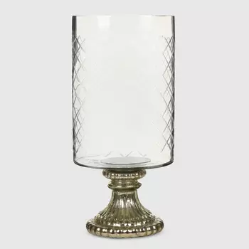 Подсвечник Mercury Deco стеклянный 15х32,5 см