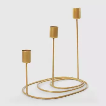 Подсвечник Mercury Deco золотистый на 3 свечи 14х21х22,5 см