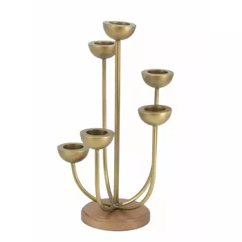 Подсвечник на 6 свечей Glasar 21х14х40 см