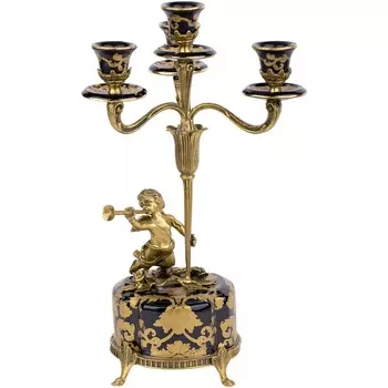 Подсвечник с ангелом Glasar 17х17х31 см