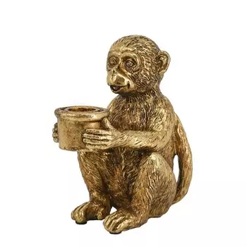 Подсвечник в руках обезъяны Glasar 12х8х14 см