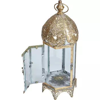 Подсвечник в виде фонаря Glasar Эфиопия 18х18х50 см