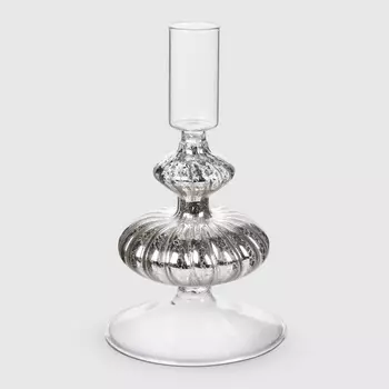 Подсвечник Yancheng Shiny прозрачный 8,9х8,9х16,5 см