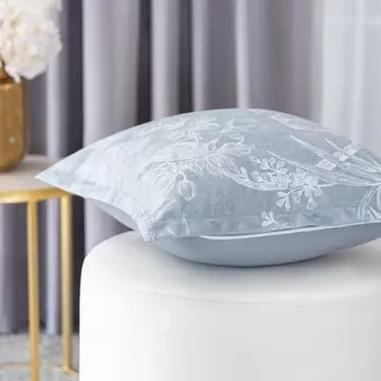 Подушка декоративная Estia Примавера серо-голубой 45х45 см