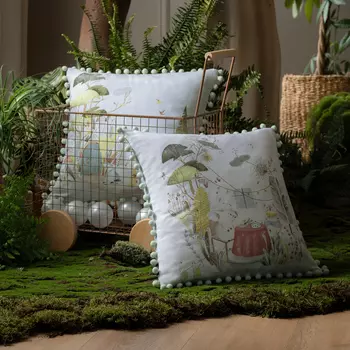 Подушка декоративная Togas Пикколо бело-зеленый 45x45 см