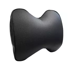 Подушка на подголовник из экокожи 30х28см черная Zipower