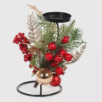 Подвесчник Due Esse Christmas ветки и ягоды 22 см