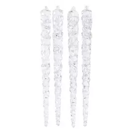 Подвеска декор Kaemingk сосулька 15 см 4 шт