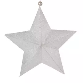 Подвеска декоративная Kaemingk звезда 22см серебро