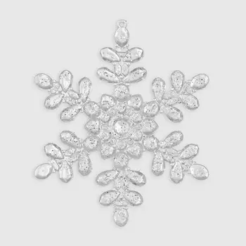 Подвеска Due Esse Christmas снежинка 13 см в ассортименте