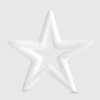 Подвеска Due Esse Christmas звезда белая 20 см