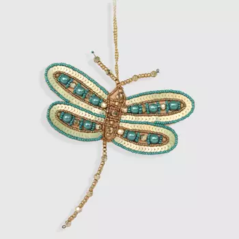 Подвеска елочная Goodwill стрекоза зеленая, 13,5 см