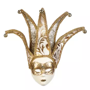 Подвеска Goodwill маска кремово-золотая 28 см