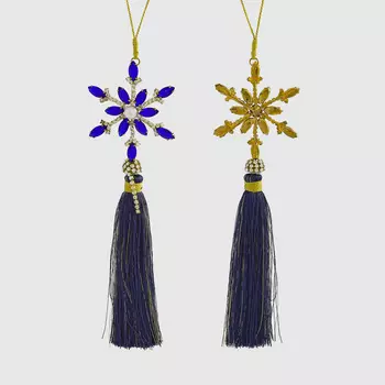 Подвеска на елку Edg сине-золотистый 21 см в ассортименте