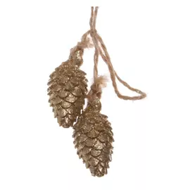 Подвеска Shishi ny Шишки золотистая 10 см