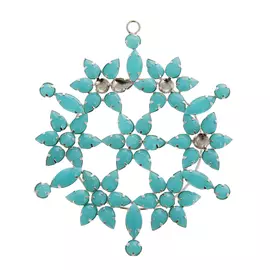 Подвеска Shishi ny Снежинка аквамарин 13 см