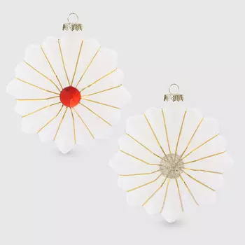 Подвеска стеклянная Yancheng Shiny цветок красный Yancheng Shiny 9,6х3,9х10 см