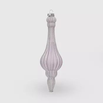 Подвеска Yancheng Shiny стеклянная фиолетовый 7х23 см