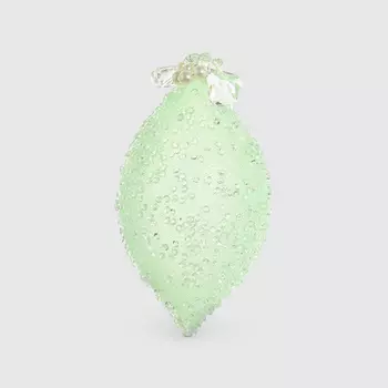 Подвеска Yancheng Shiny стеклянная светло-бирюзовый 8,5х15,5 см