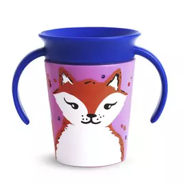 Поильник-непроливайка Munchkin MIRACLE 360° ЭКО с ручками Лиса 177 мл