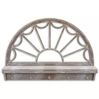 Полка настенная Glasar коричневая 60x15x45 см