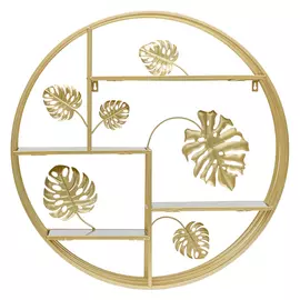 Полка настенная Glasar золотая 70х70x16 см