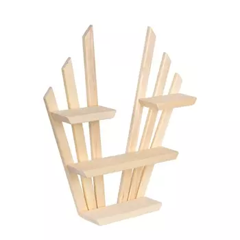 Полка настенная трёхъярусная Банные штучки из липы 55х10х67 см