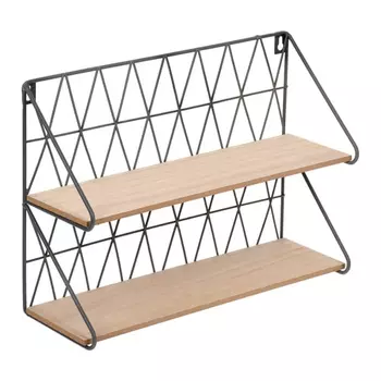 Полка подвесная Qwerty Минимализм серая 35х12х25 см