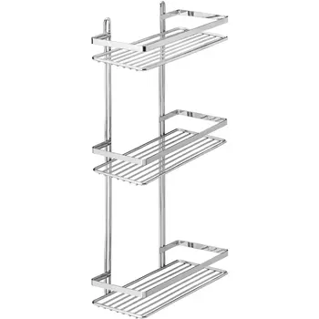 Полка прямая Teknotel 3 яруса хром