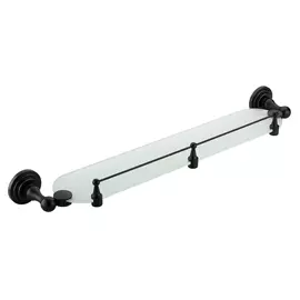 Полка стеклянная Wasserkraft чёрная 61х6х12 см (К-7324/К-7344)