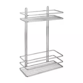 Полка Teknotel Двухъярусная серебряная 25х11х37 см