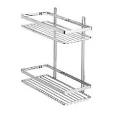 Полка Teknotel Двухъярусная серебряная 25х12х27 см