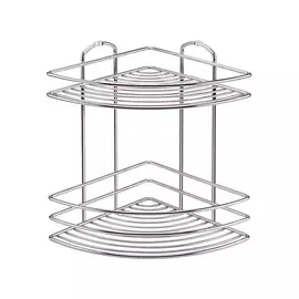 Полка Teknotel Двухъярусная угловая Для Bанной / хром