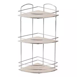 Полка Teknotel Угловая Трехъярусная Для Bанной / цвет хром