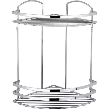 Полка угловая Teknotel 2 яруса хром