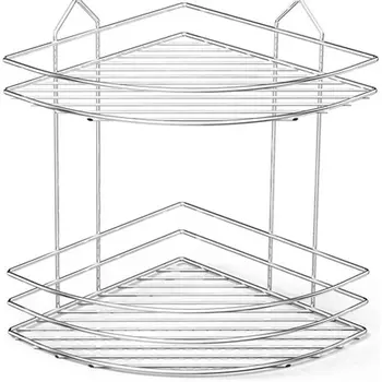 Полка угловая Teknotel 2 яруса хром