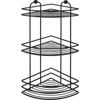 Полка угловая Teknotel 3 яруса черный матовый 20x20x46 см