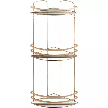 Полка угловая Teknotel 3 яруса золотистый 24x24x62 см