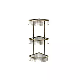 Полка угловая трехэтажная антик Fixsen