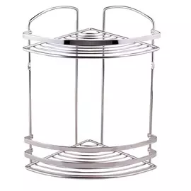 Полка в ванную Teknotel угловая 2 яруса матовая